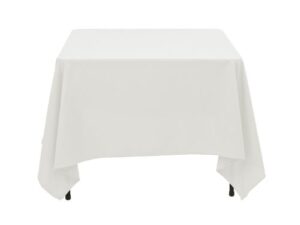 Square table with white cover (90cm X 90cm)