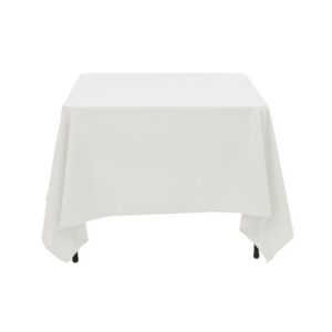 Square table with white cover (90cm X 90cm)