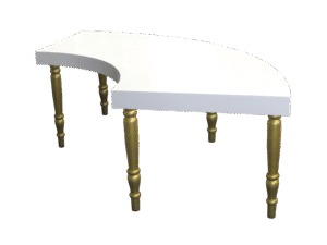 QUARTER MOON GOLD DINING TABLE