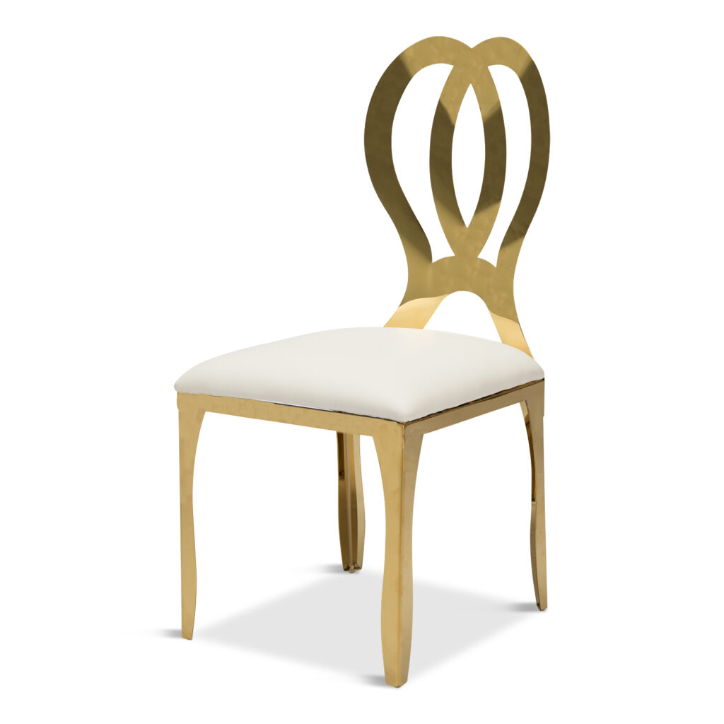 Gold infinity Chair Taj Rentals