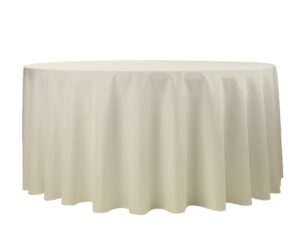 Round table with white cover (5ft)