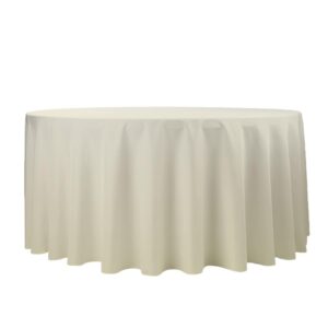 Round table with white cover (5ft)