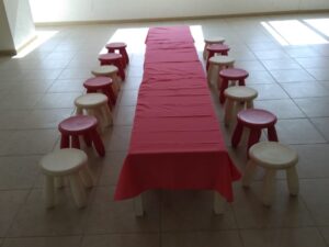 Birthday package Kids (Plastic tables and stools)