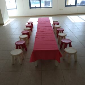 Birthday package Kids (Plastic tables and stools)